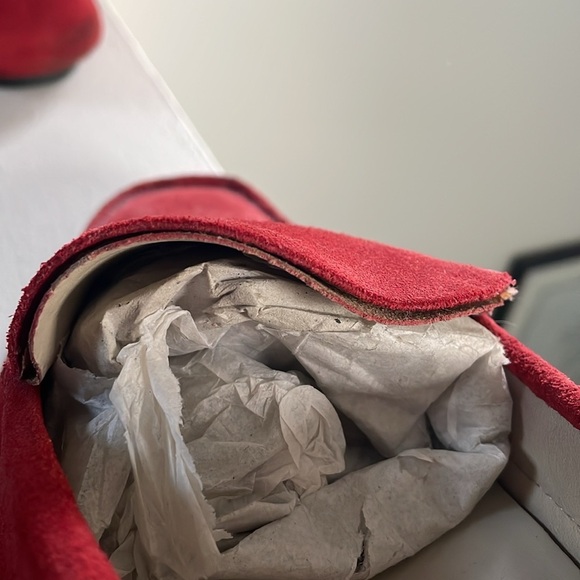 BOSS Red Suede Driving Loafers Men Size 7.5 - Picture 7 of 9